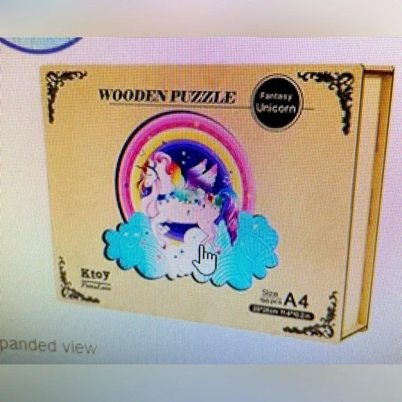 Jigsaw Puzzle Ktoys Wooden  Fantasy Unicorn198 pieces Hard to find NWOT - Picture 6 of 7